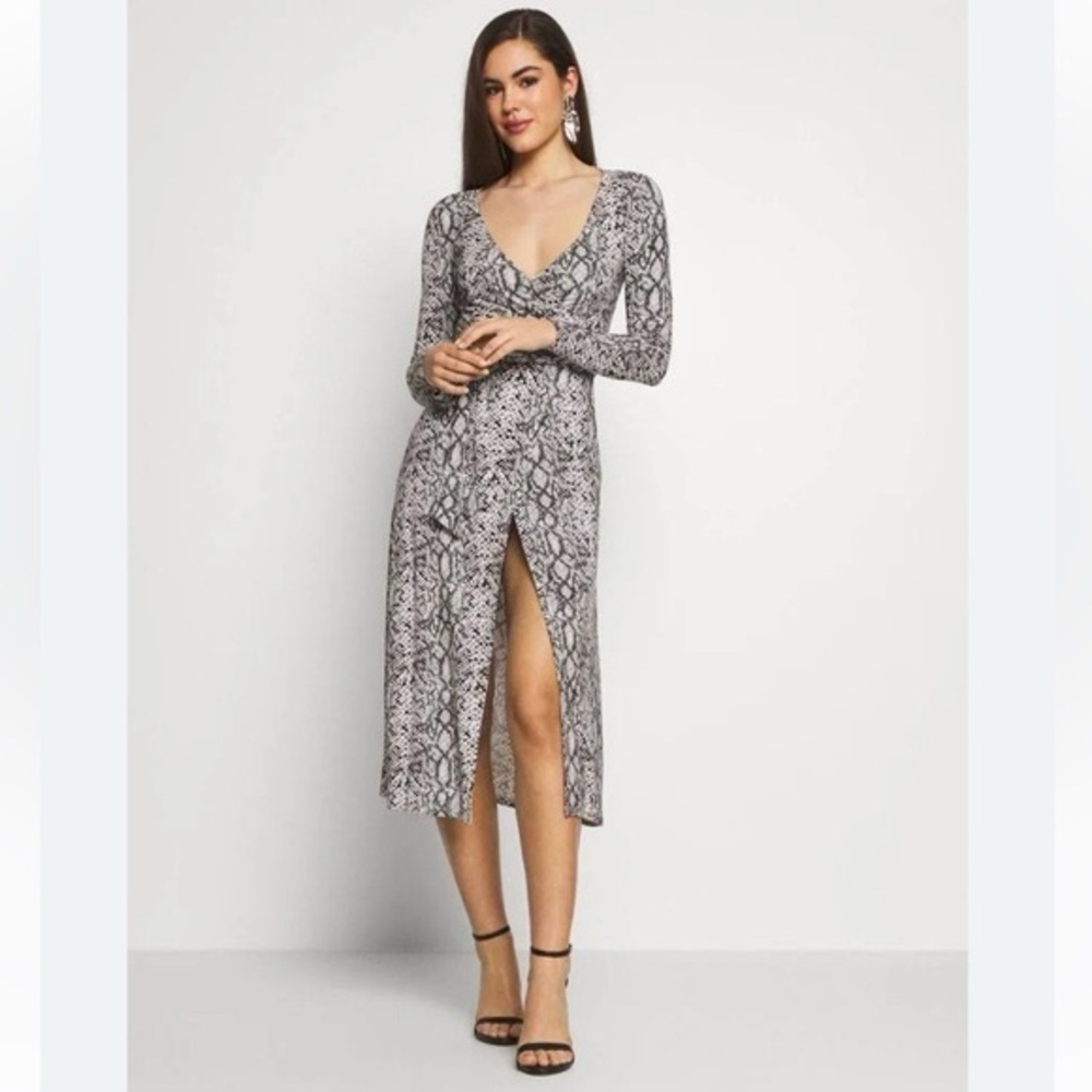 Good American Runaround Wrap Dress in Python M